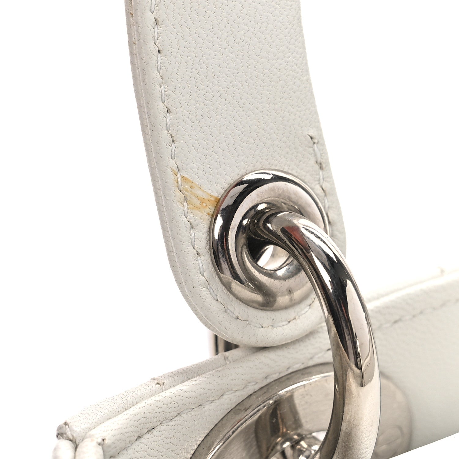 Christian Dior Lambskin Cannage Mini Lady Dior White 8 of 10
