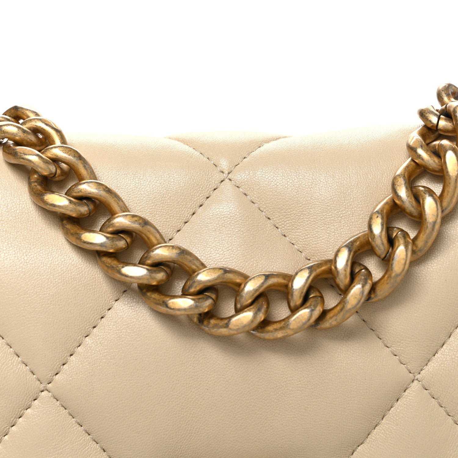 Chanel Lambskin Quilted Medium Chanel 19 Flap White White 8 of 10