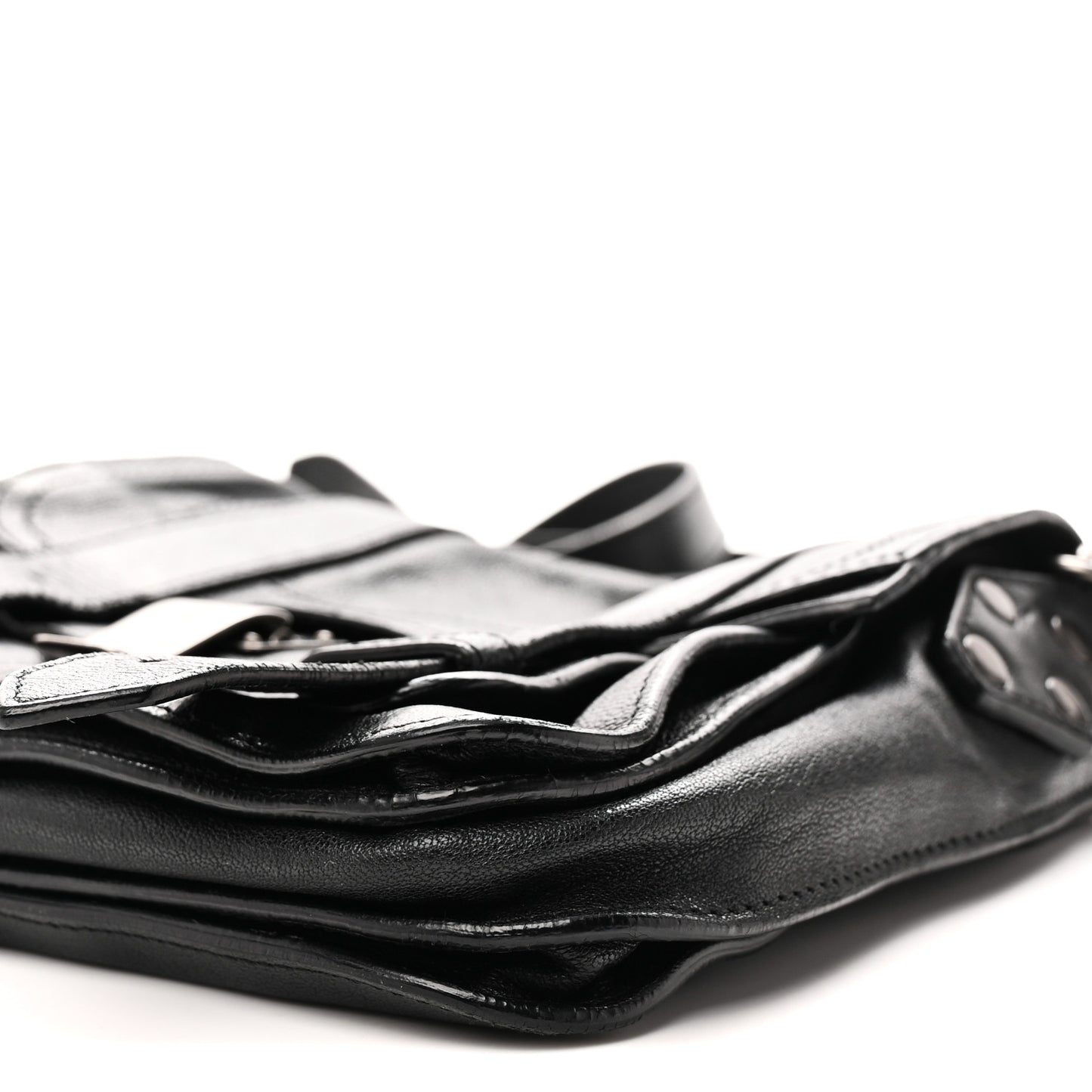 Lambskin PS1 Pouch Messenger Black