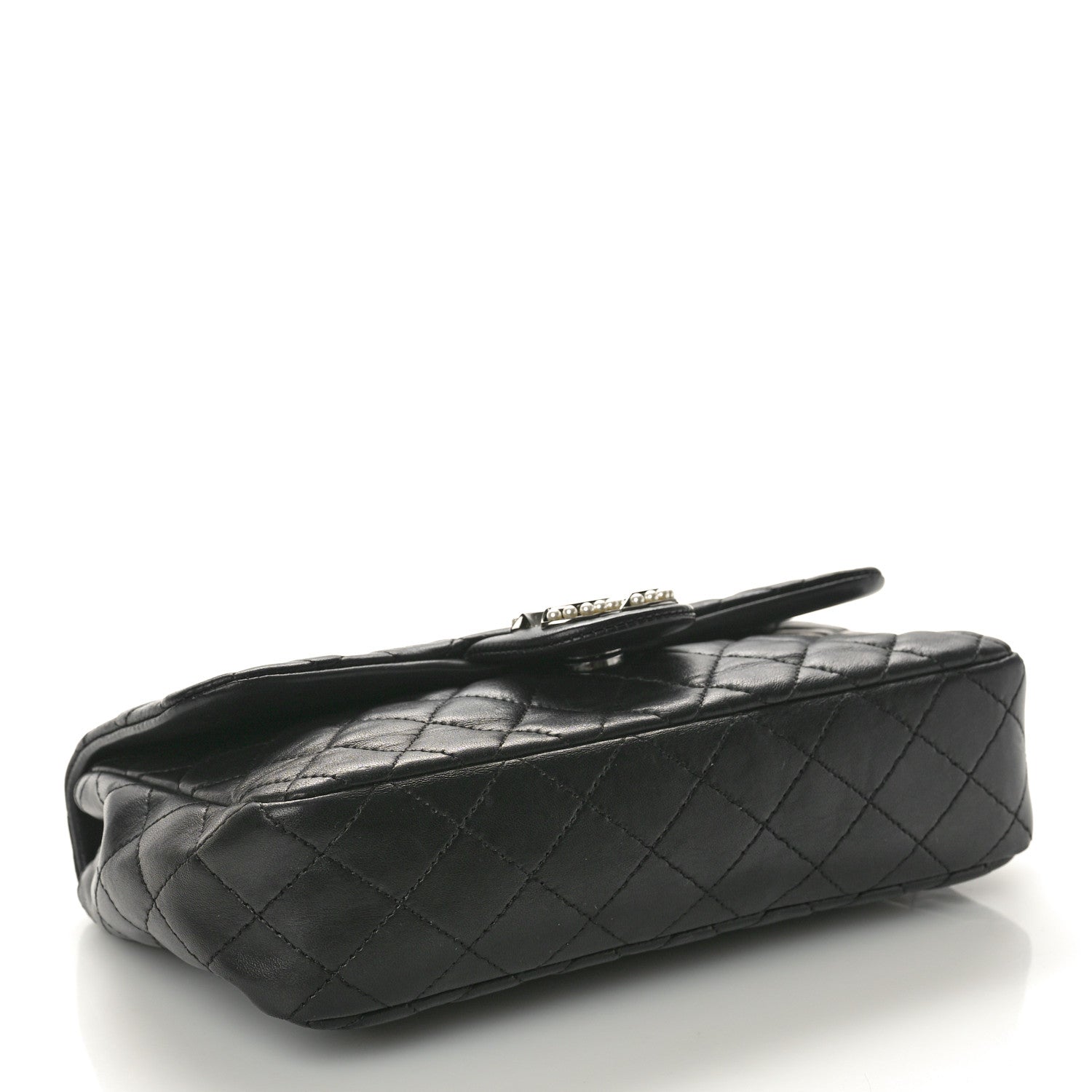 Chanel Lambskin Quilted Medium Westminster Pearl Flap Black 4 of 10