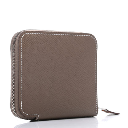 Hermes Epsom Silk'in Compact Wallet Etoupe 3 of 10