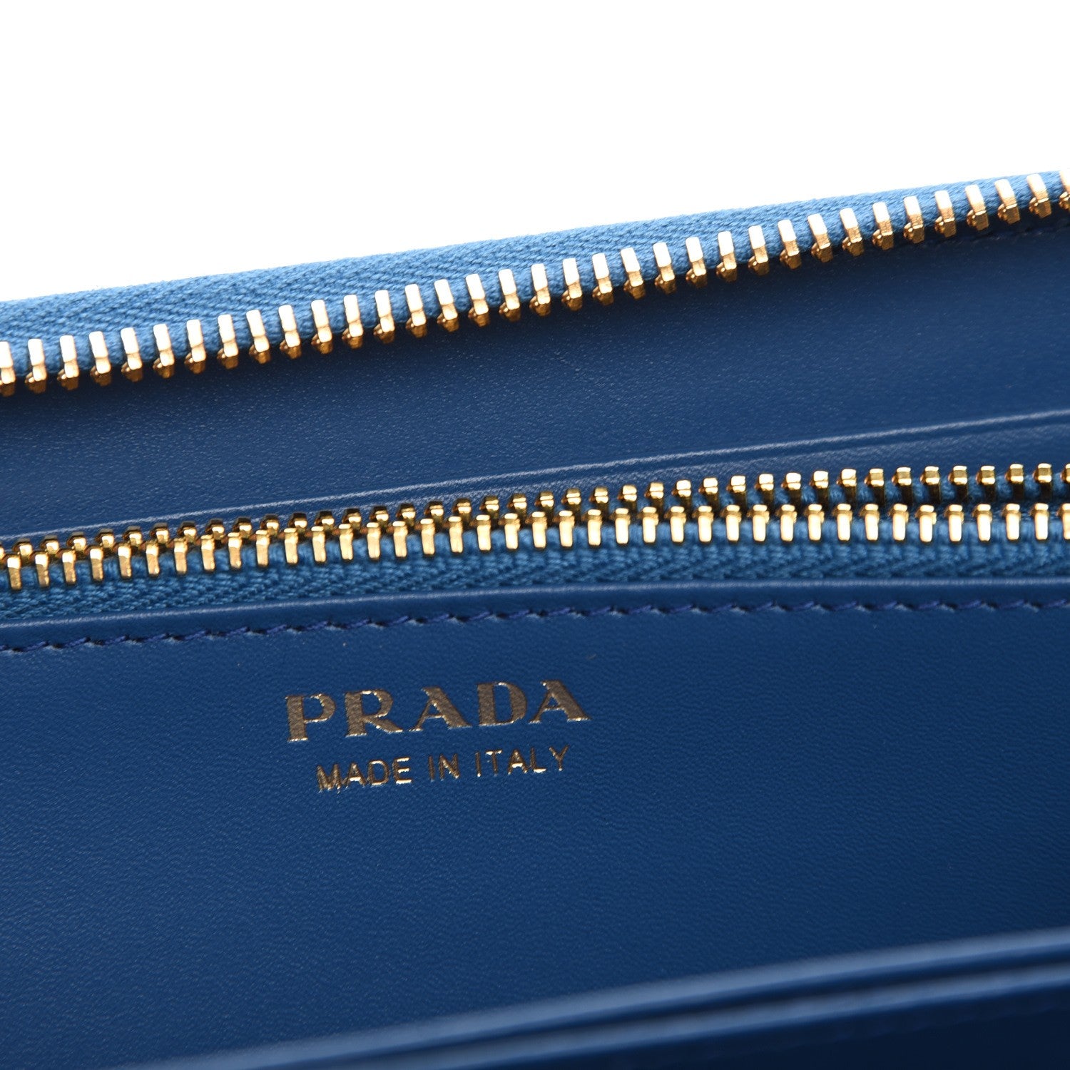 Prada Vitello Move Zip Around Wallet Cobalto 7 of 8