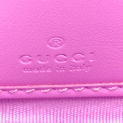Gucci Calfskin GG Monogram GG Marmont Zip Around Wallet Lilac Yellow 6 of 10