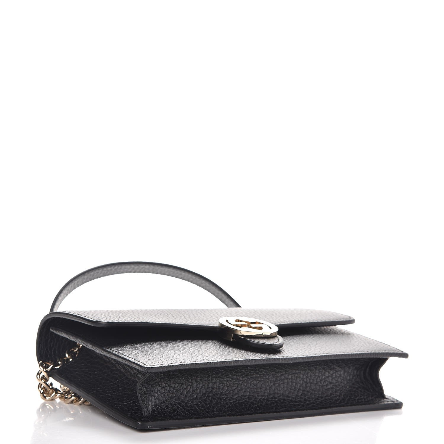 Gucci Dollar Calfskin Interlocking G Chain Wallet Black 4 of 8