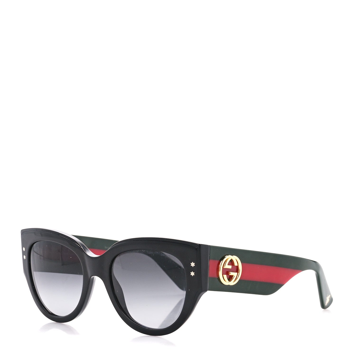 Gucci Acetate Oversized Rectangle Frame Web Sunglasses GG3864/S Black 1 of 8
