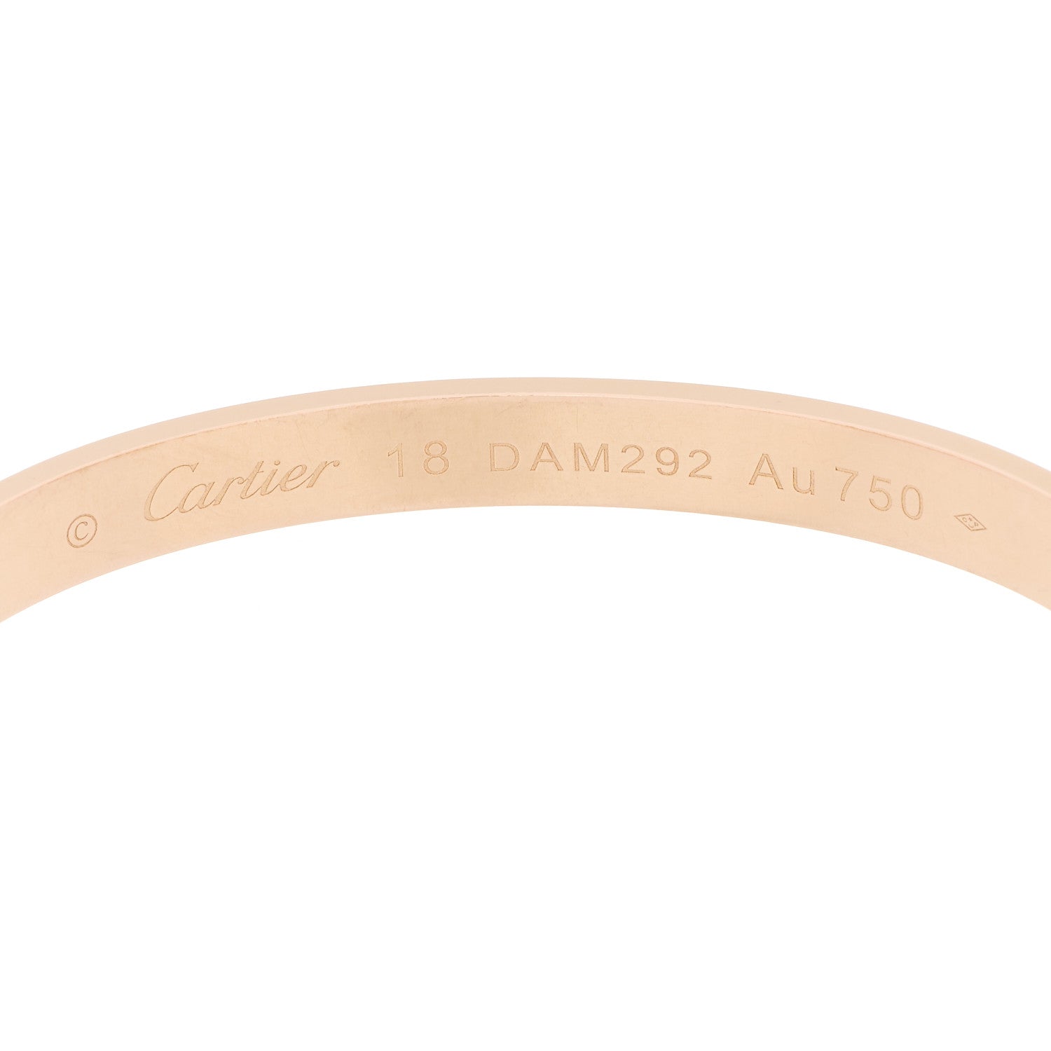 Cartier 18K Pink Gold LOVE Cuff Bracelet 18 4 of 5