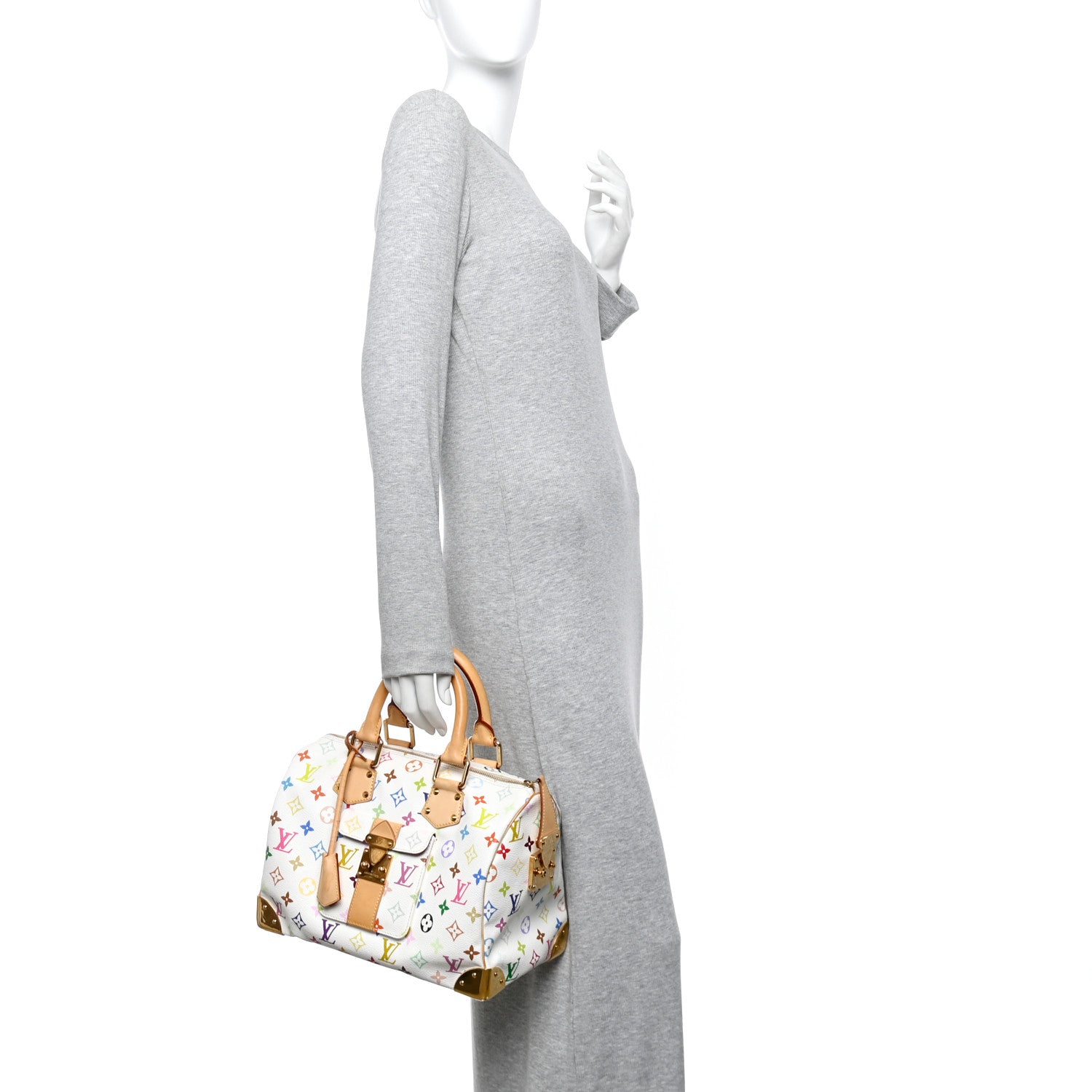 Louis Vuitton Monogram Multicolor Speedy 30 White 2 of 12