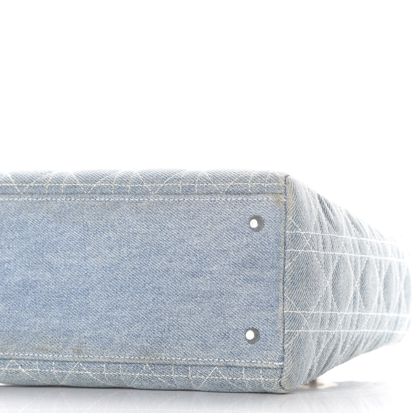 Denim Cannage Medium Lady Dior Blue