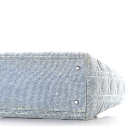 Christian Dior Denim Cannage Medium Lady Dior Blue 6 of 9