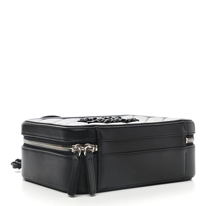 Chanel Lambskin Quilted Medium CC Filigree Vanity Case Black 4 of 11