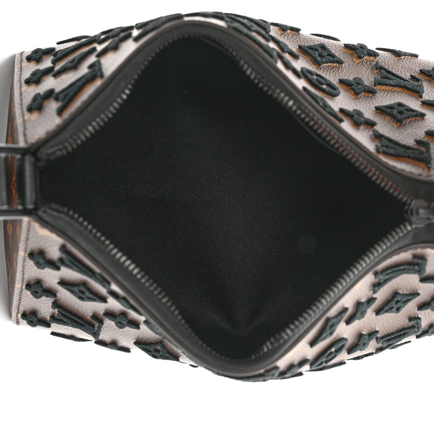 Louis Vuitton Monogram Tuffetage Triangle Messenger Black 5 of 9