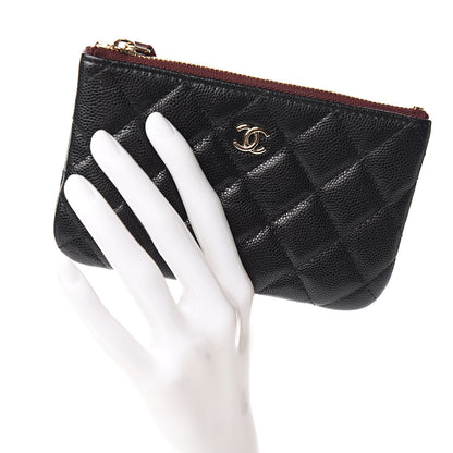 Chanel Caviar Quilted Small Cosmetic Case Black 2 of 8