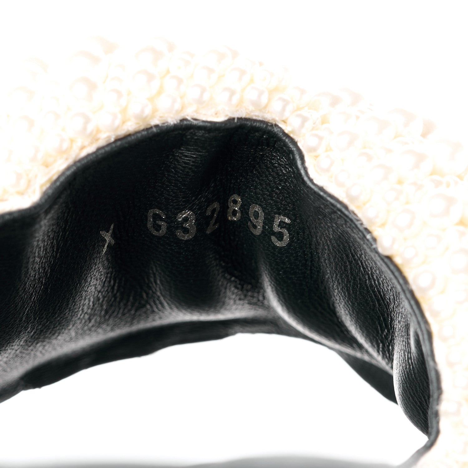 Chanel Fantasy Calfskin Pearl Cord CC Mules 38 Ivory Black 8 of 11