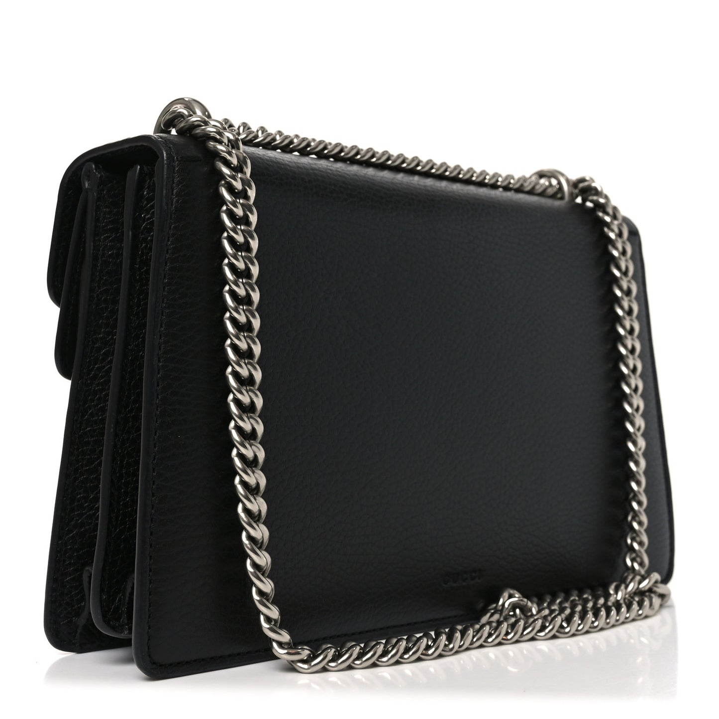 Pebbled Calfskin Small Dionysus Shoulder Bag Black