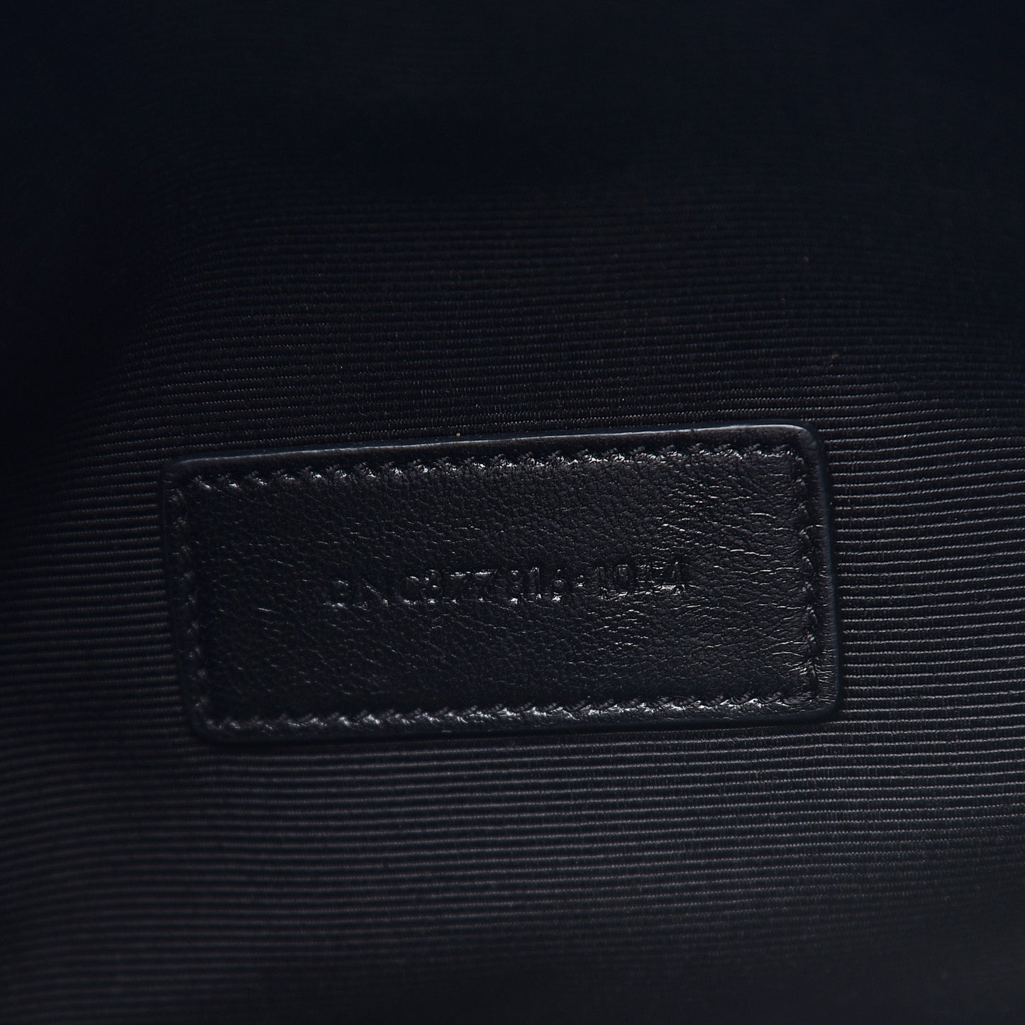 Calfskin Crocodile Embossed Monogram Zip Pouch Black