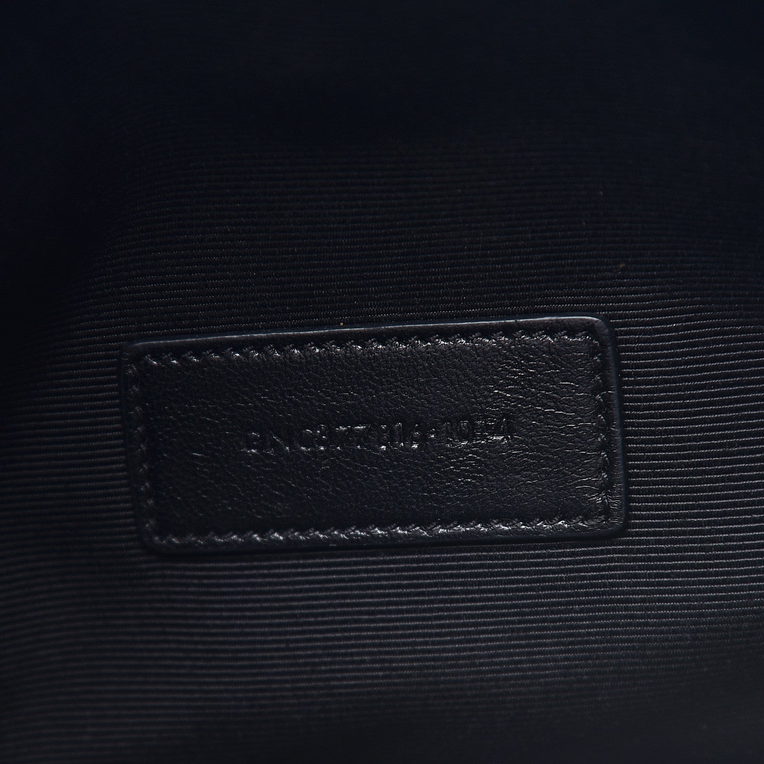 Saint Laurent Calfskin Crocodile Embossed Monogram Zip Pouch Black 6 of 7