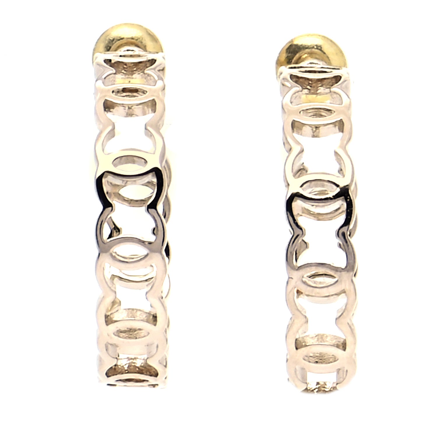 Chanel Metal CC Hoop Earrings Gold 1 of 5