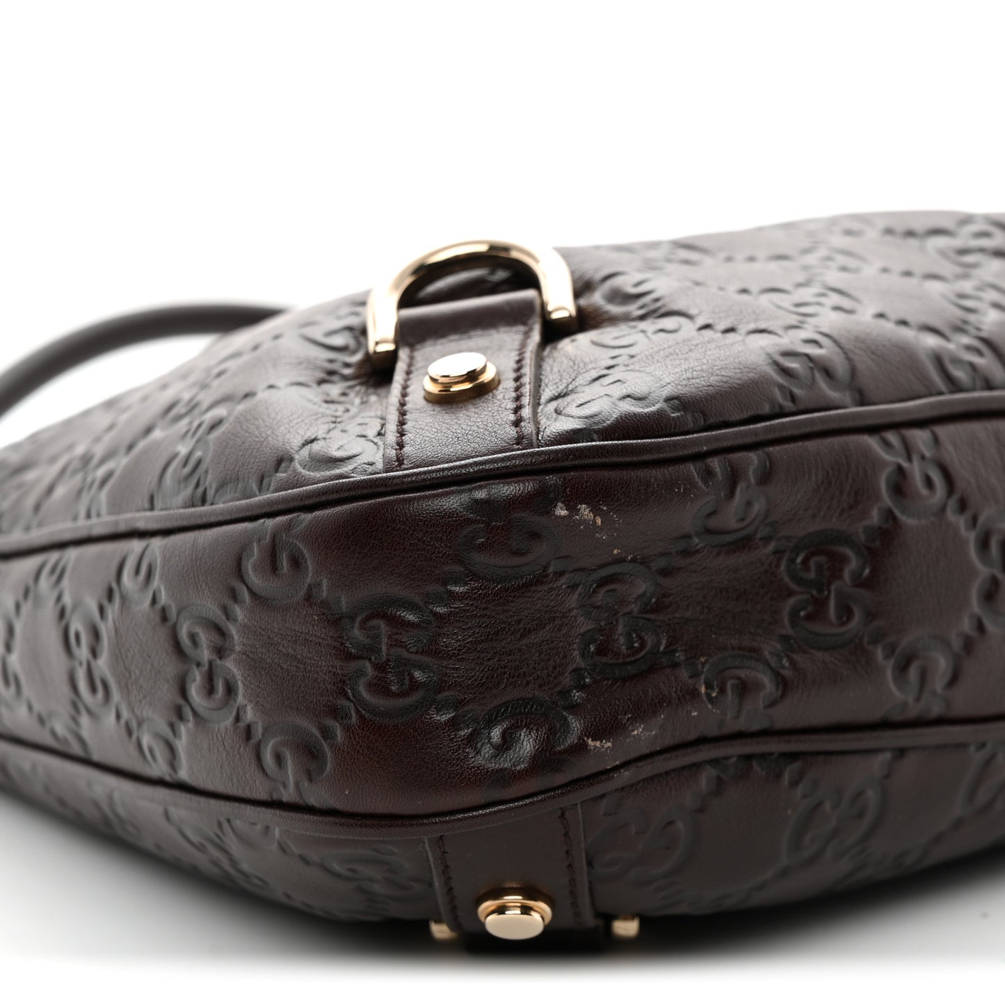 Guccissima Medium Abbey D Ring Hobo Chocolate