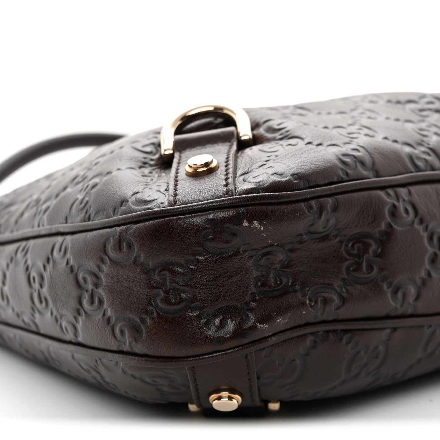Gucci Guccissima Medium Abbey D Ring Hobo Chocolate 9 of 10