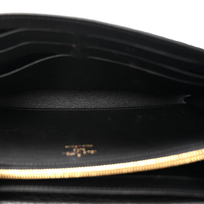 Louis Vuitton Taurillon Mechanical Flowers Smile Capucines Wallet Black 5 of 7