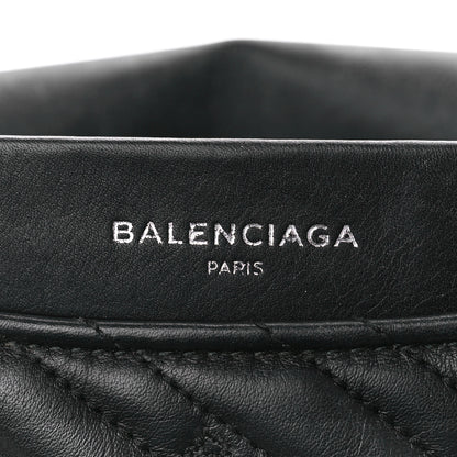 Balenciaga Calfskin Logo Matelasse Large BB Flap Chain Shoulder Bag Black 7 of 14