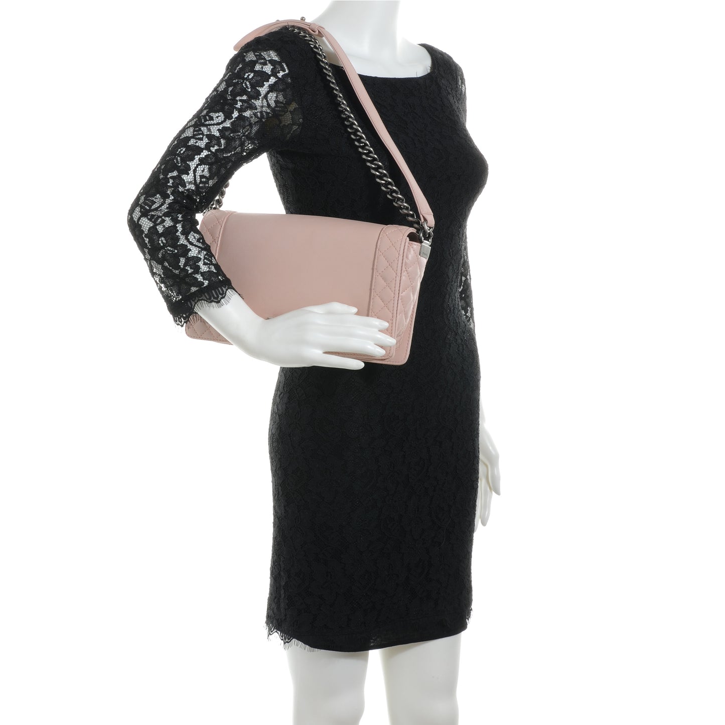 Calfskin Medium Boy Reverso Light Pink