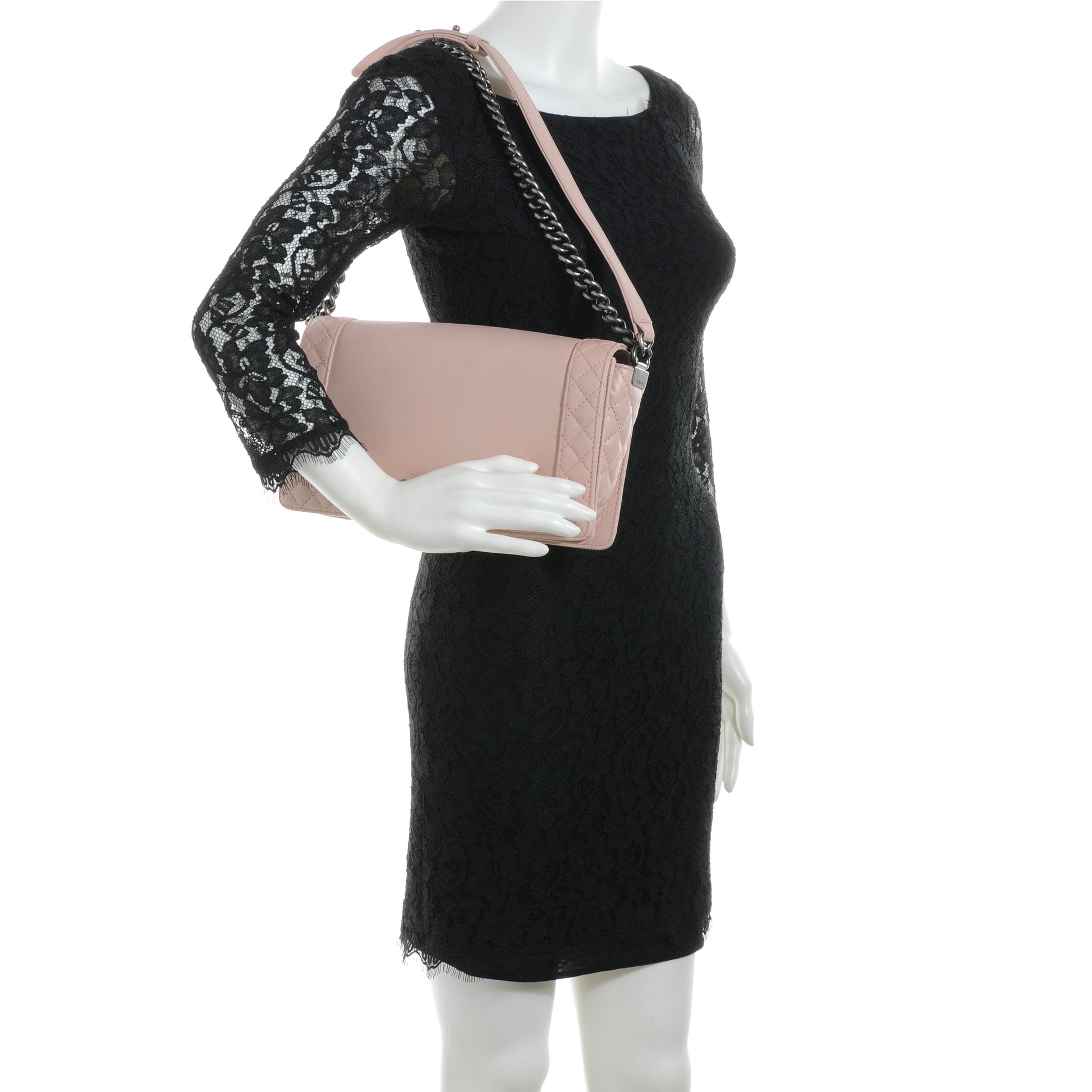 Chanel Calfskin Medium Boy Reverso Light Pink 2 of 8