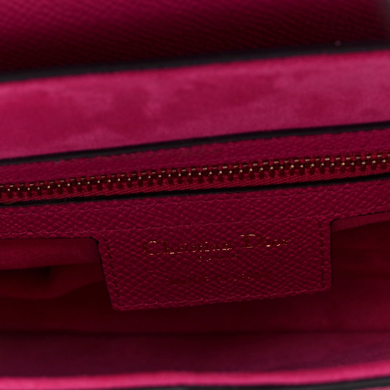 Christian Dior Grained Calfskin Saddle Bag With Strap Fuchsia 10 of 19