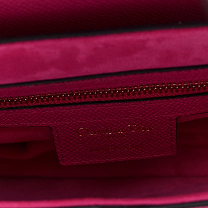 Christian Dior Grained Calfskin Saddle Bag With Strap Fuchsia 10 of 19