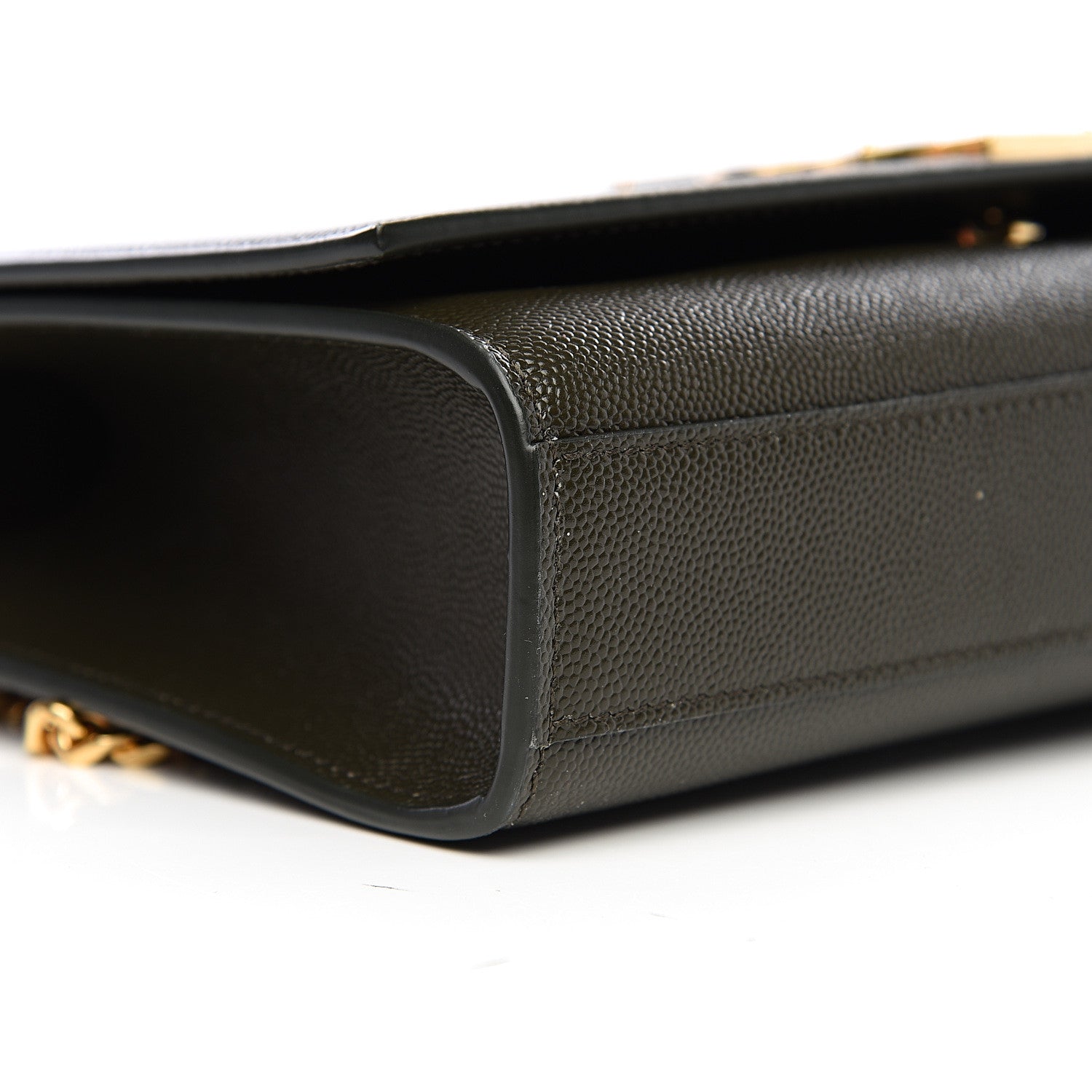 Saint Laurent Grain De Poudre Medium Classic Monogram Kate Satchel Dark Tea 7 of 9