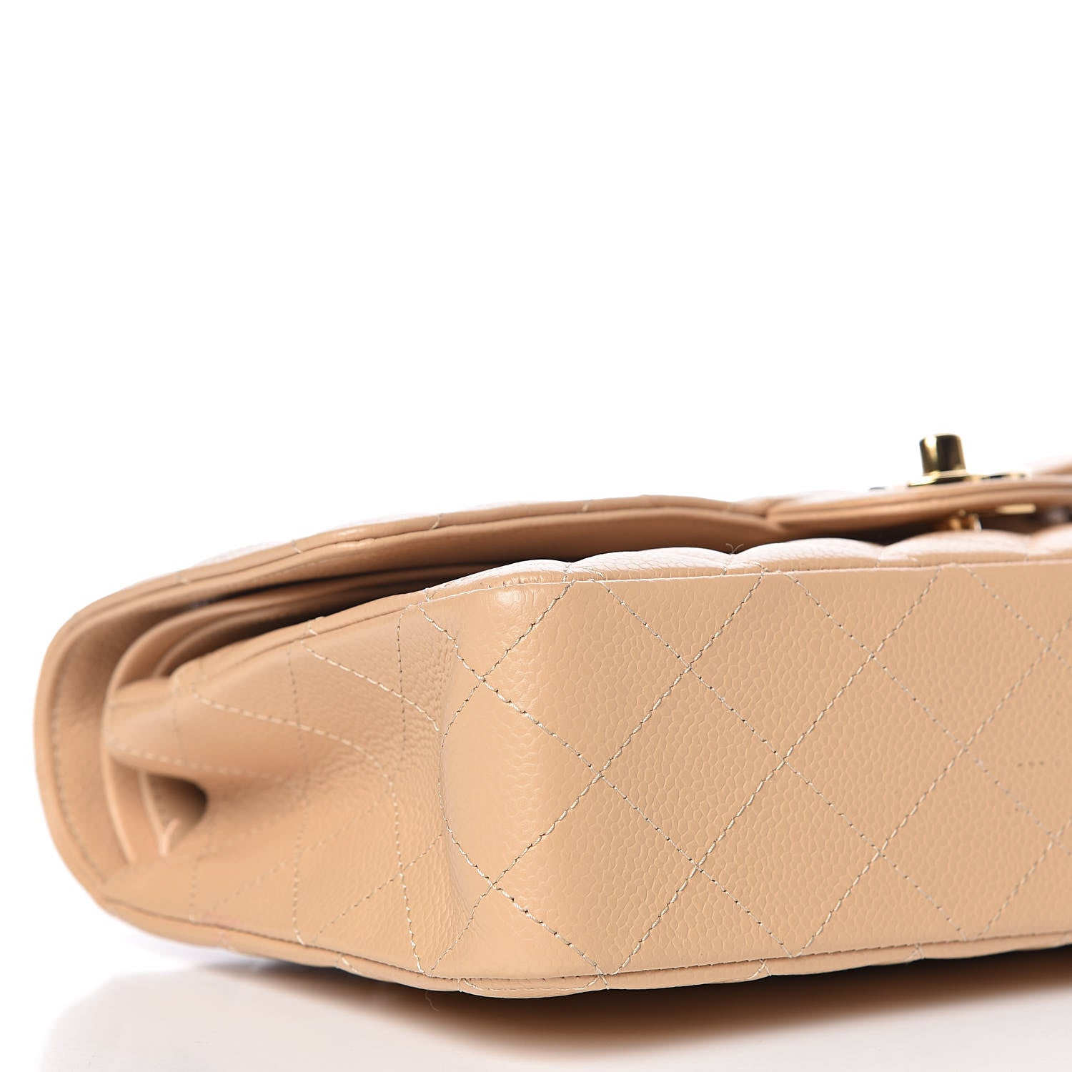 Chanel Caviar Quilted Medium Double Flap Beige Clair 8 of 14