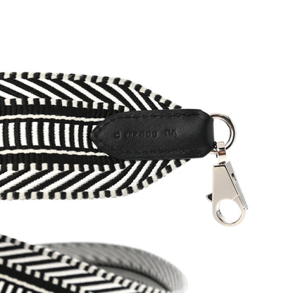 Hermes Toile Swift 50mm Sangle Cavale Shoulder Strap Black Ecru 5 of 6
