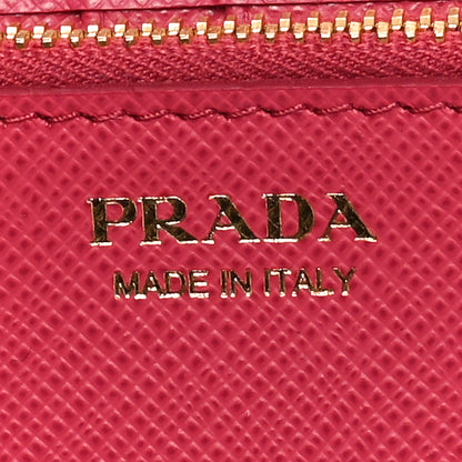 Prada Saffiano Metal Medium Wallet Peonia 7 of 10