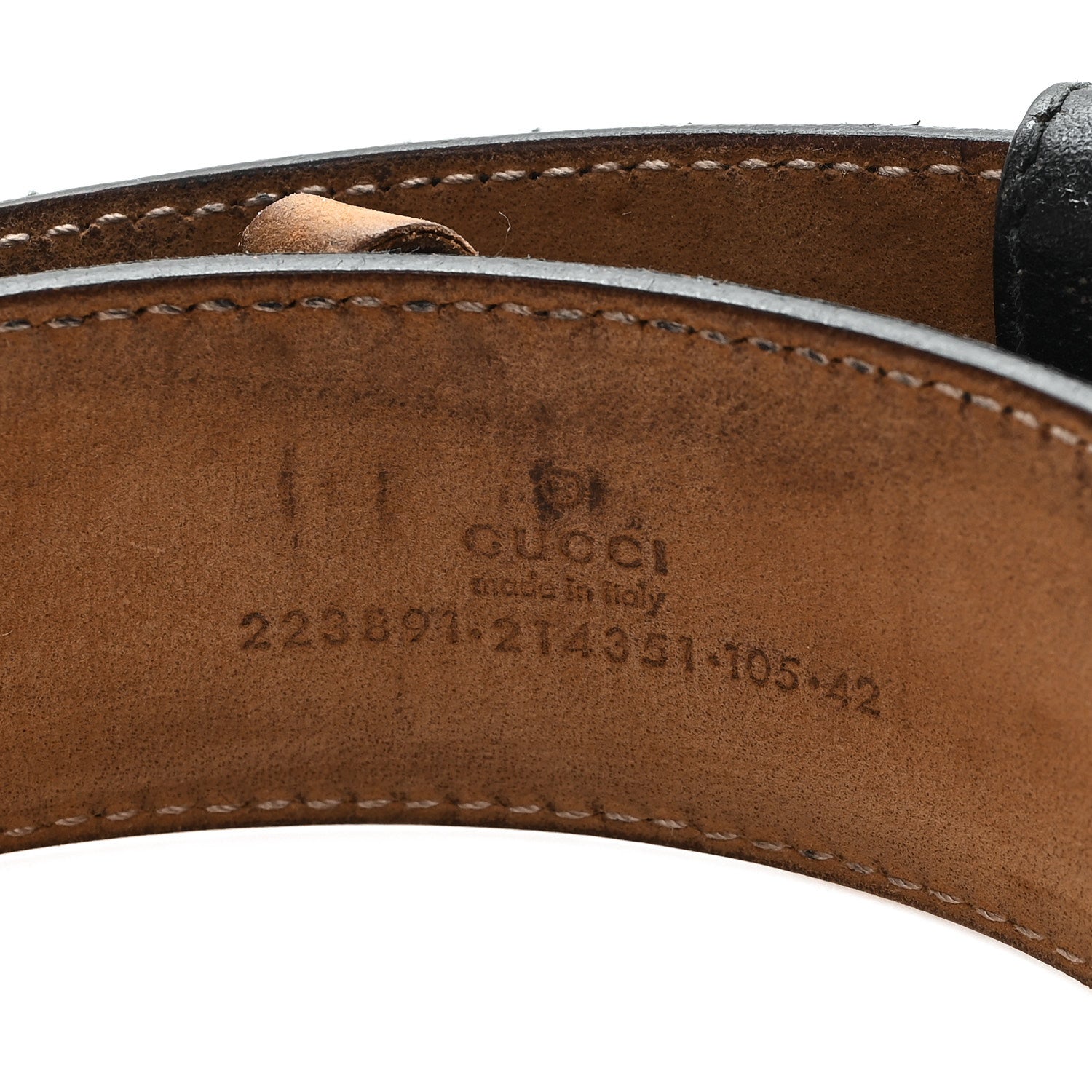 Gucci Imprime Monogram Interlocking G 105 42 Belt Black 3 of 5