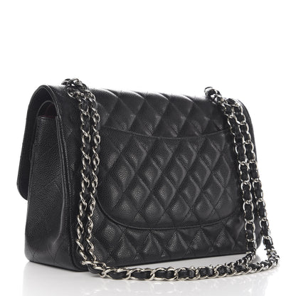 Chanel Caviar Quilted Jumbo Double Flap Black 3 of 13