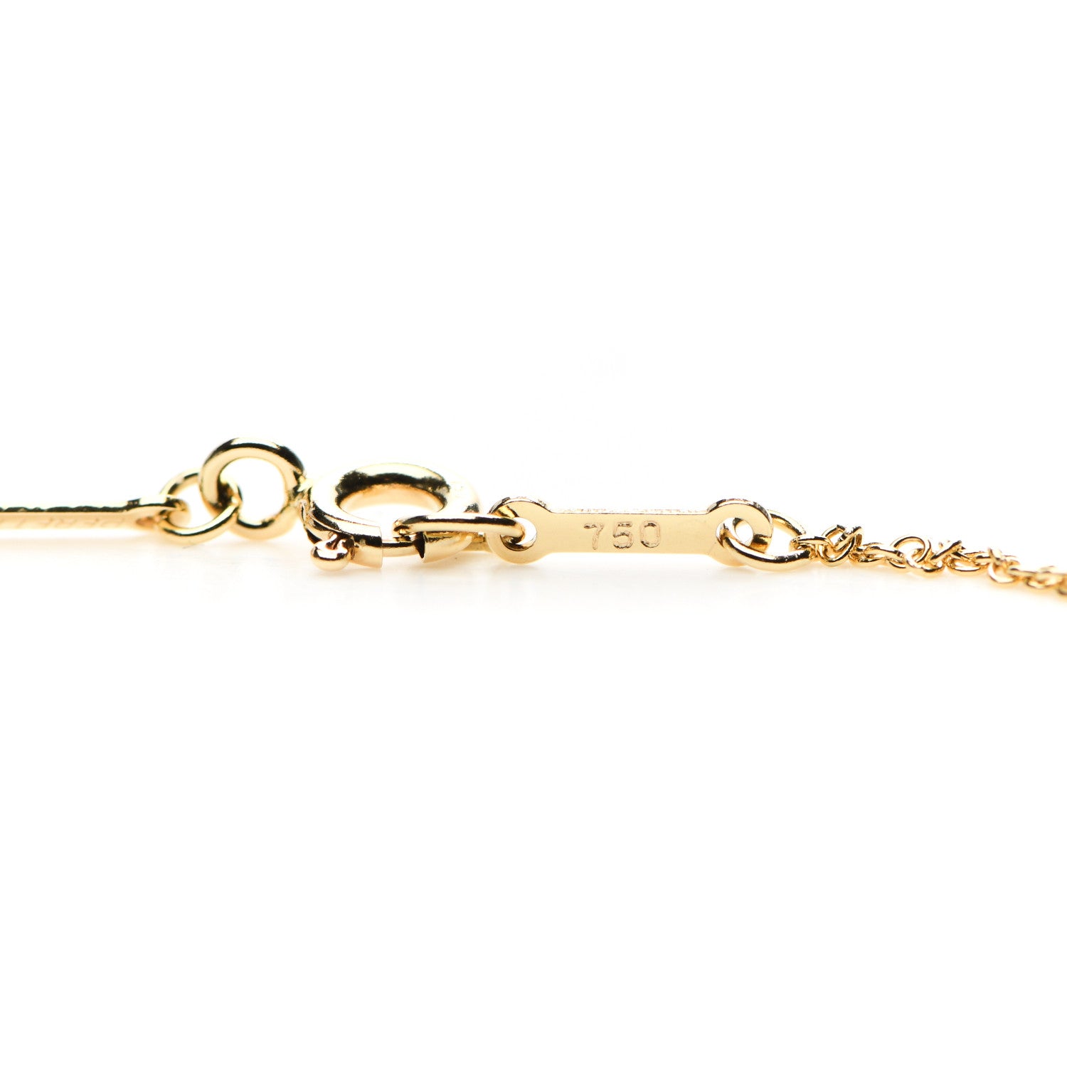 Tiffany 18K Yellow Gold Jade Elsa Peretti Eternal Circle Necklace 4 of 6