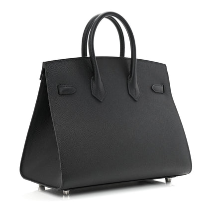 Hermes Epsom Birkin Sellier 25 Black 2 of 11