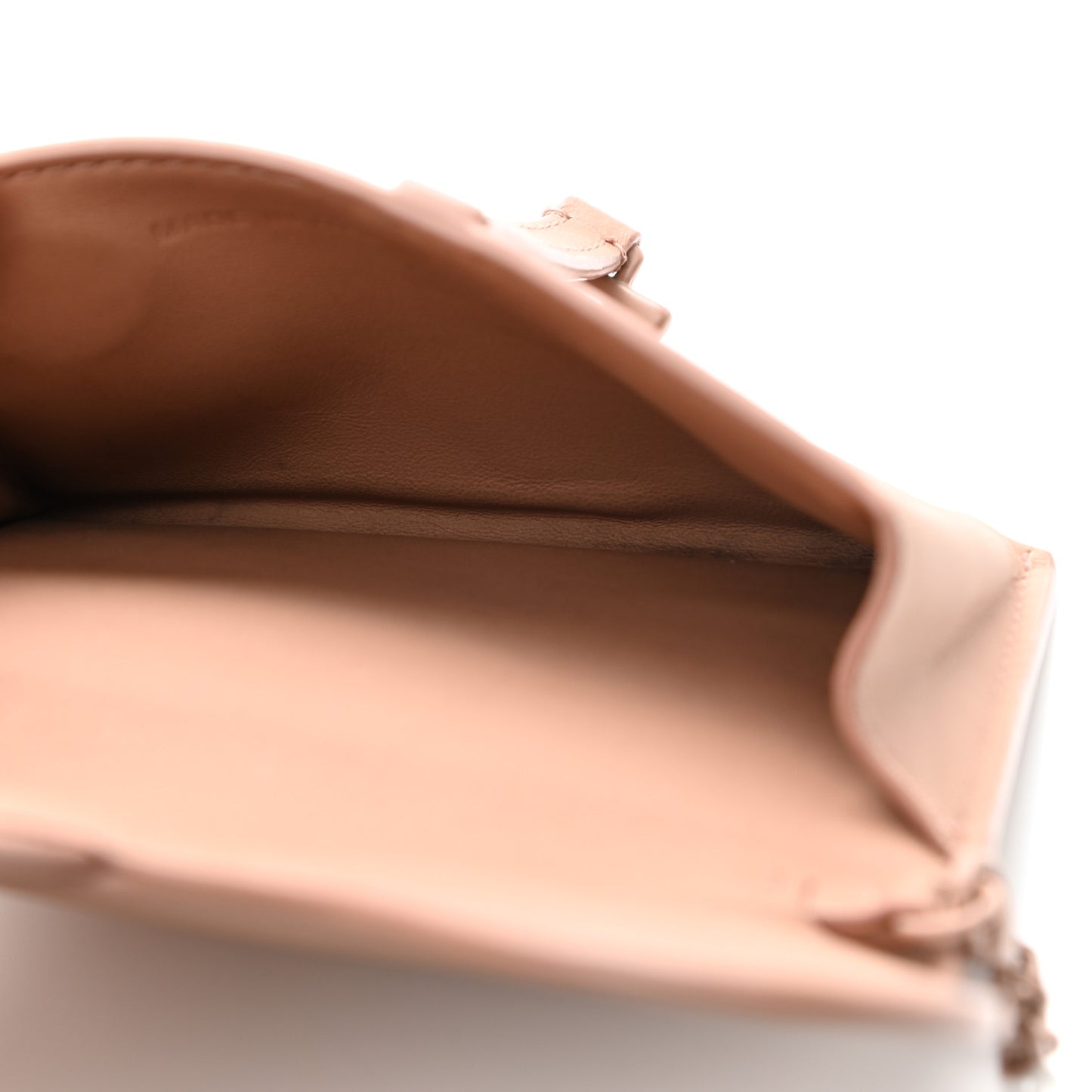 Ultra Matte Calfskin Nano Saddle Chain Pouch Rose Des Vents