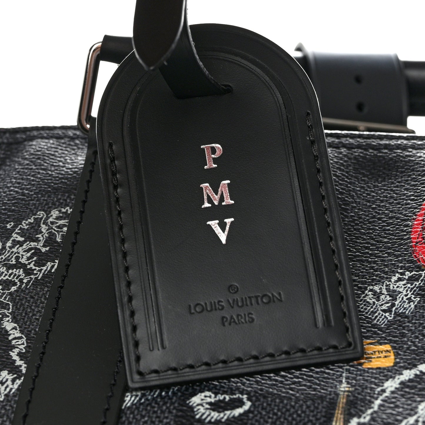 Damier Graphite World Map Keepall Bandouliere 50