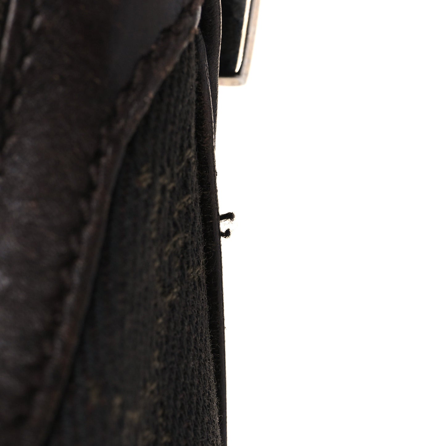 Denim Monogram Shoulder Bag Brown