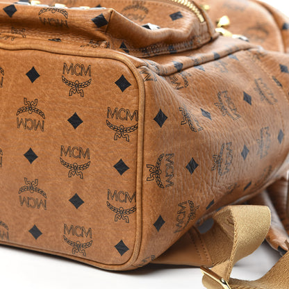 MCM Visetos Studded Medium Stark M Backpack Cognac 7 of 8