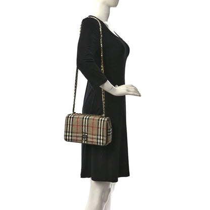 Burberry Calfskin Boucle Check Small Lola Chain Bag 3 of 8