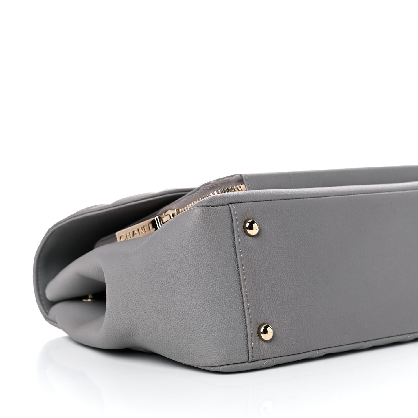 Caviar Quilted Large Business Affinity Flap Grey