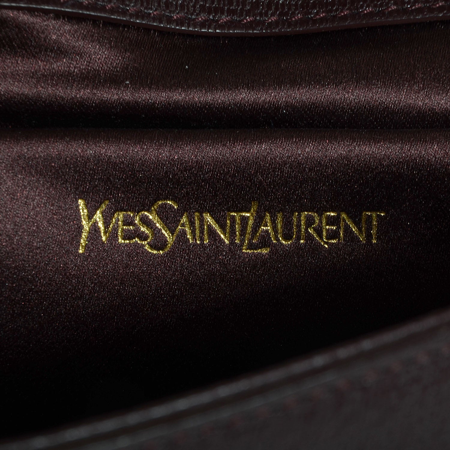 Saint Laurent Textured Leather ChYc Clutch Burgundy 6 of 7