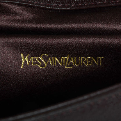 Saint Laurent Textured Leather ChYc Clutch Burgundy 6 of 7