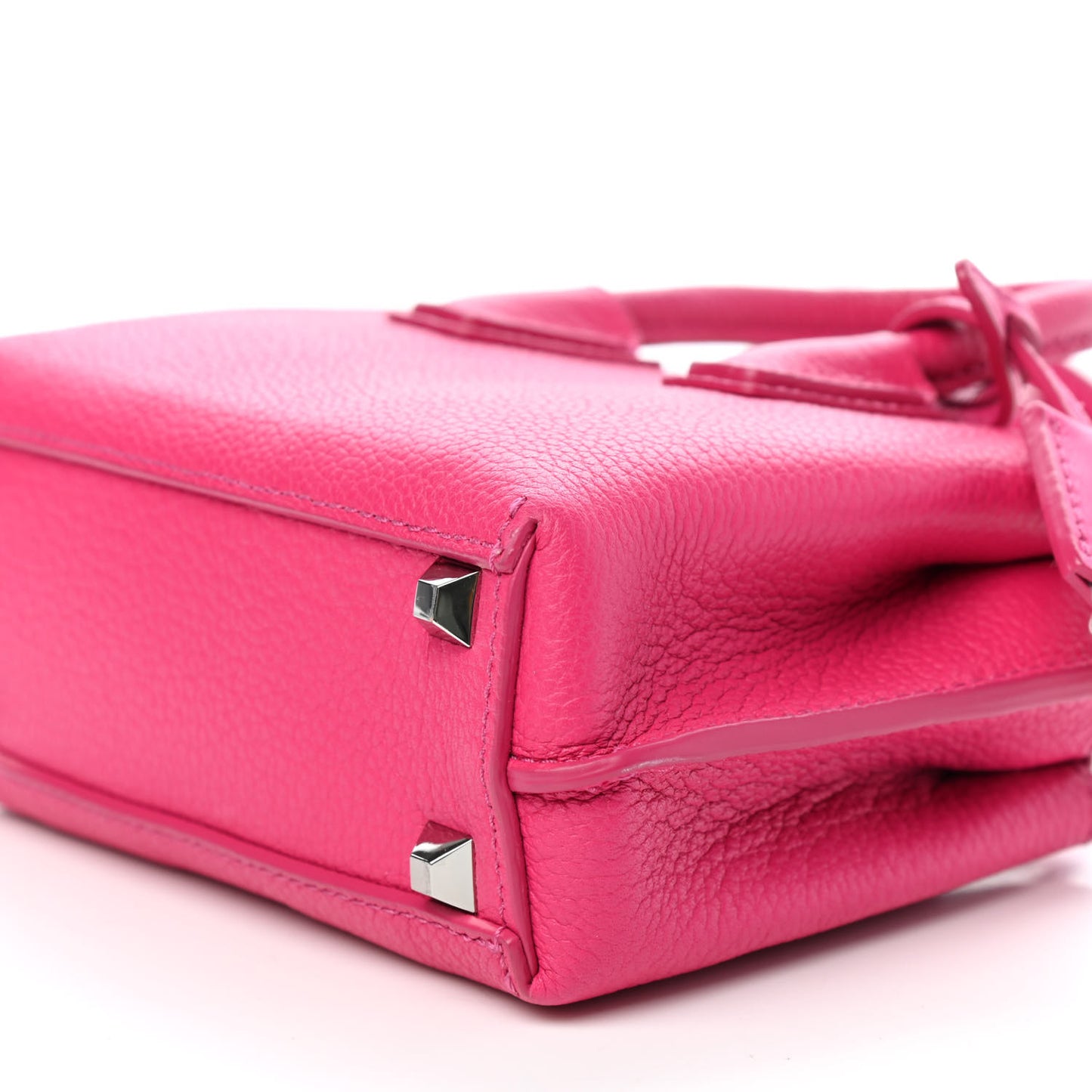 Grained Calfskin X-Mini Milla Tote Beetroot Pink
