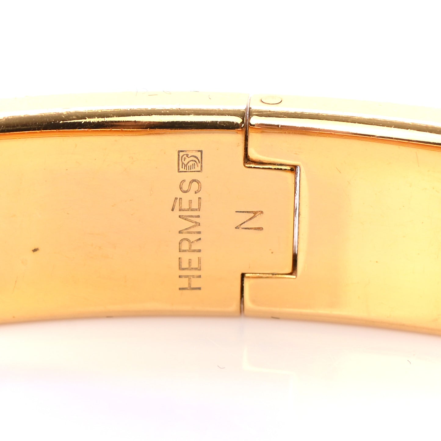 Enamel Narrow Clic Clac H Bracelet PM White