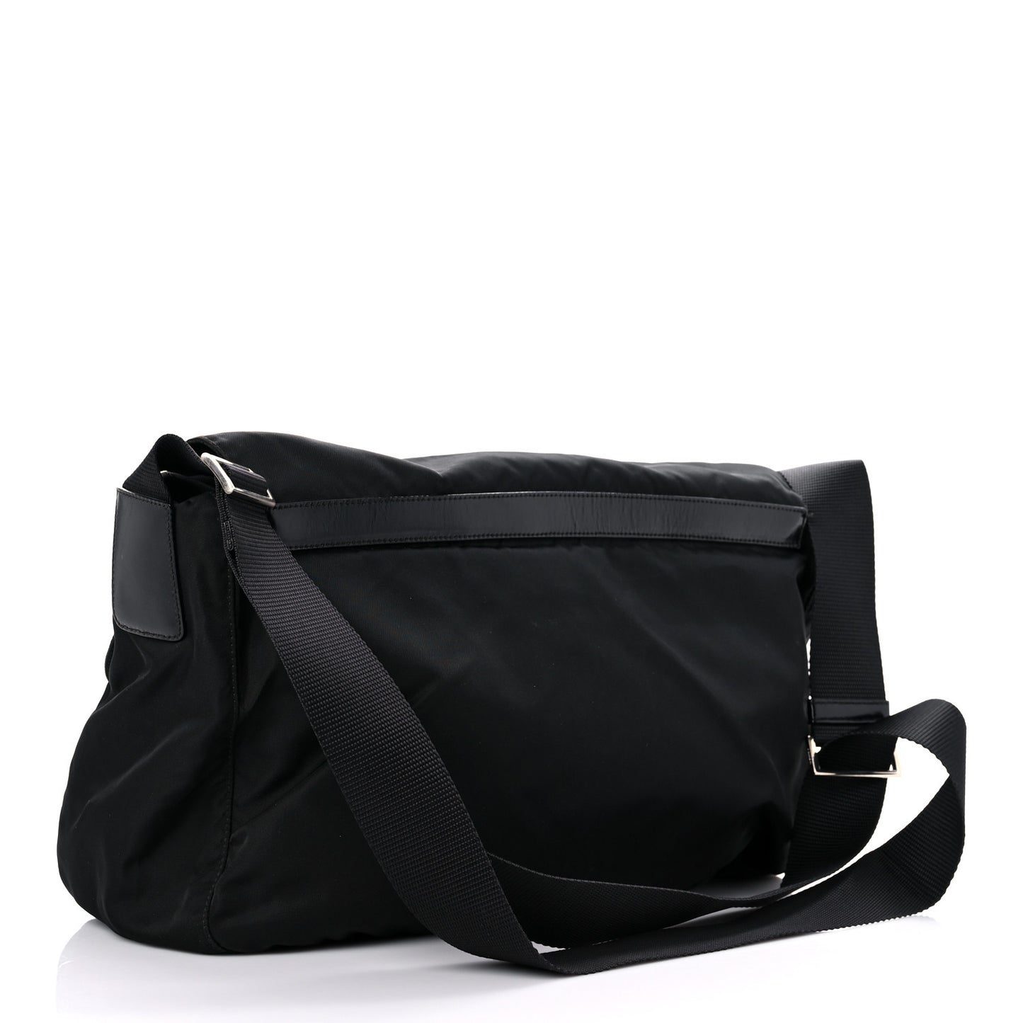 Nylon Vela Messenger Bag Black
