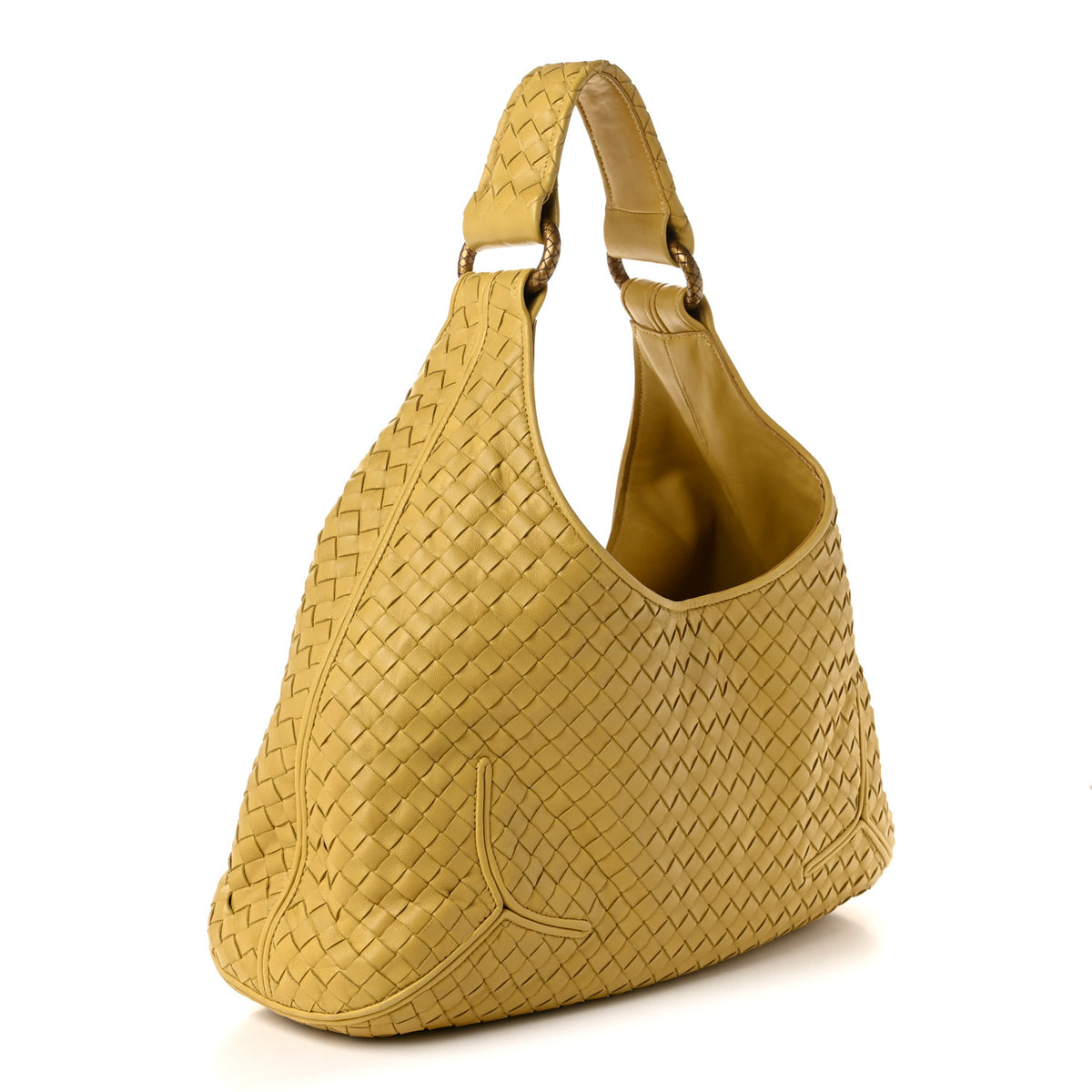 Nappa Intrecciato New Ball Hobo Moutarde