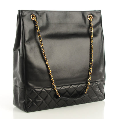 Chanel Lambskin Shopping Tote Black 3 of 8